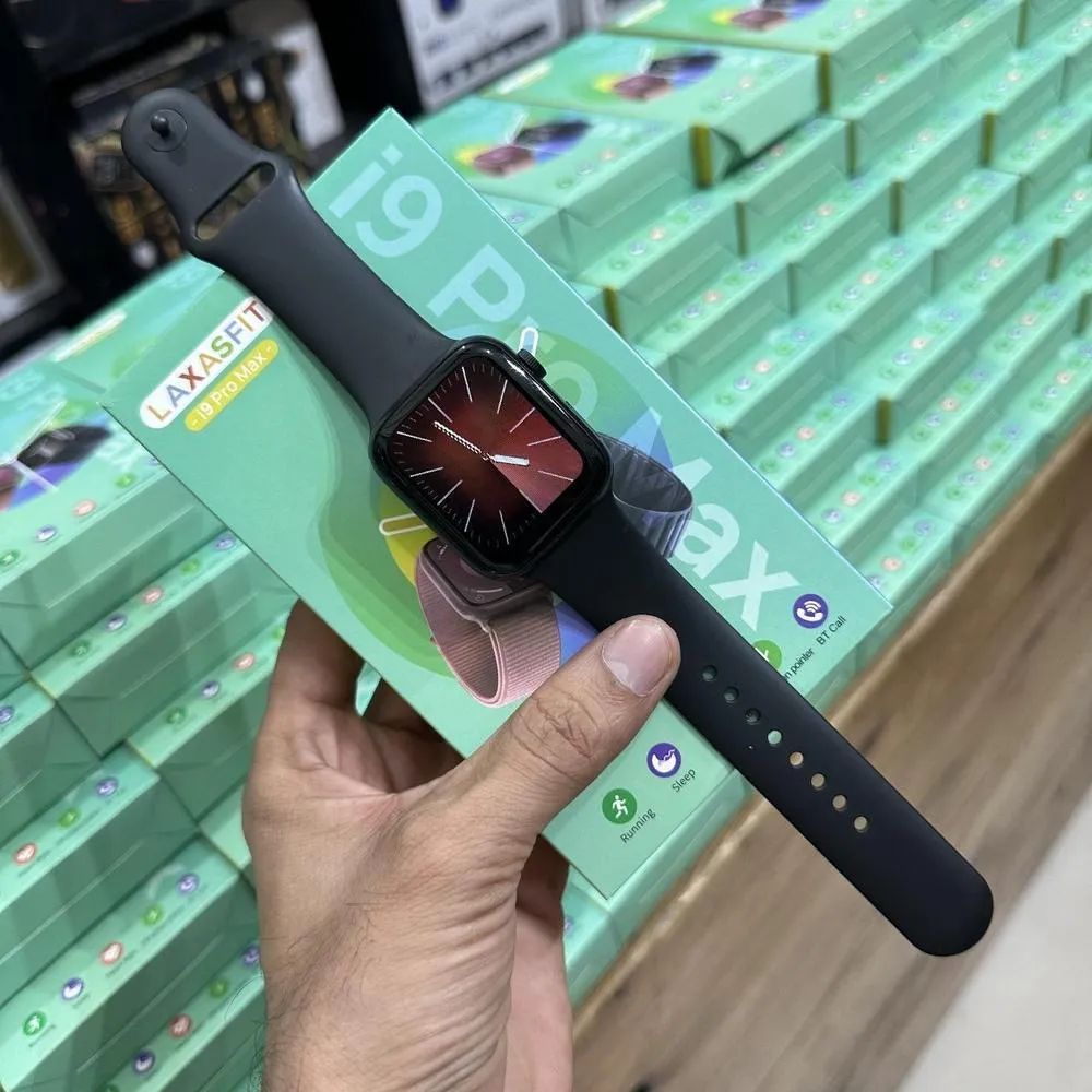 ORANGLES Black i9 Pro Max Smart Watch with Fitness Tracker  - Main Product Image - professional product shot revealing details | Best price Black i9 Pro Max Smart Watch with Fitness Tracker authentic product Ohio | ORANGLES