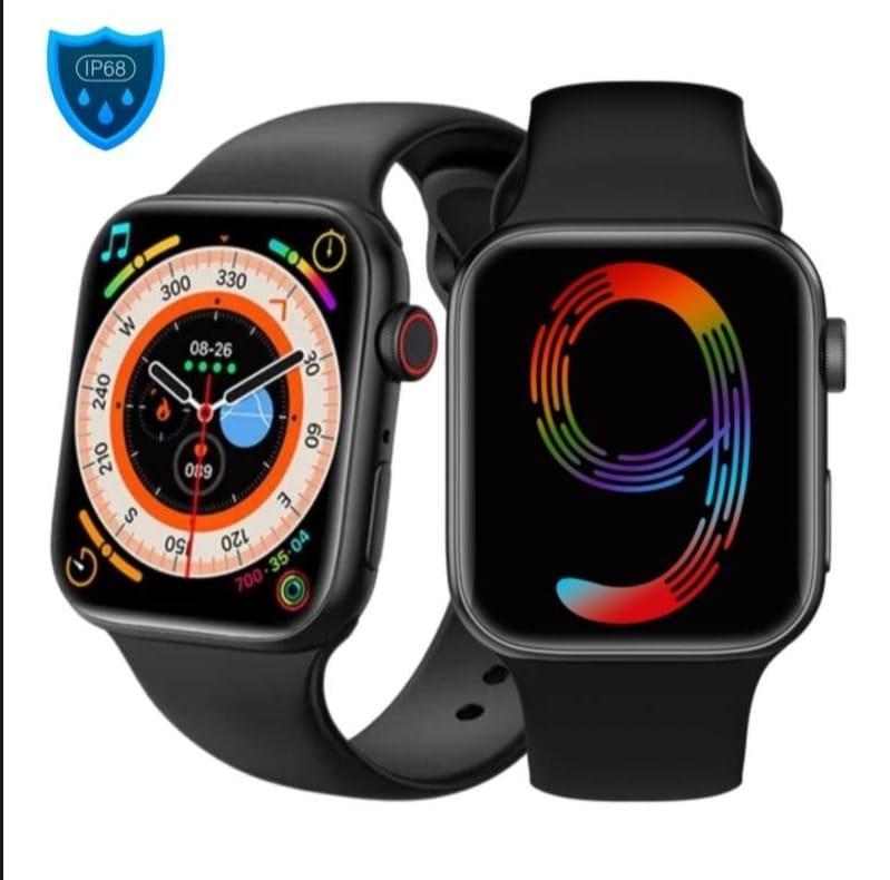 ORANGLES i9 Pro Max Smart Watch Series 9 Black – Water Resistant Bluetooth - detailed closeup view - illustrating benefits - Image 1023 of 10 | created for all | Shop i9 Pro Max Smart Watch Series 9 Black – Water Resistant Bluetooth Illinois | Free Shipping ORANGLES