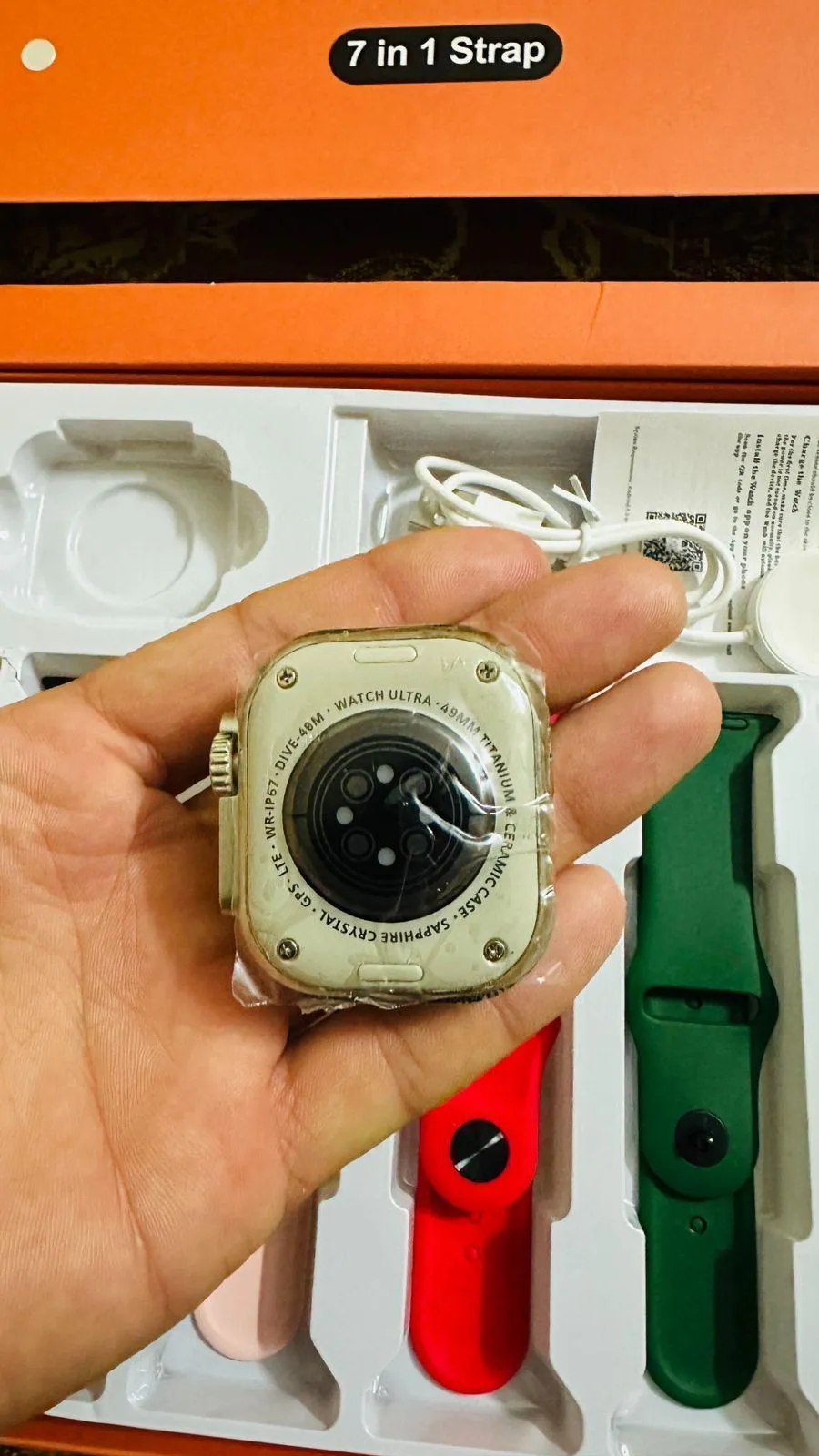 ORANGLES Multicolor Smart Watch with 6 Interchangeable Bands - high resolution display - exposing craftsmanship - Image 2 of 2 | built for everyone | Multicolor Smart Watch with 6 Interchangeable Bands for sale Georgia | Free Shipping ORANGLES